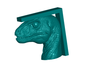 velociraptor prateleira suportes nuclear montagem de fita decoração dino dinossauro suporte 3d print model - Mito3D