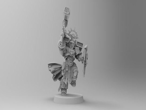 logan head smash captain toy & game accessories jet pack marine mini minis space warhammer wh40k 3d print model - Mito3D
