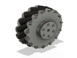 mechanum roda - 150mm robótica gt2 makerparts omnidirecional omniwheel omni openbuilds rolos robô 3d print model - Mito3D