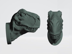 tyrannosaurus rex busto animali Stampa 3d il dinosauro drago fossili testa giurassico jurassic park film paleontologia raptor t-rex trex 3d print model - Mito3D