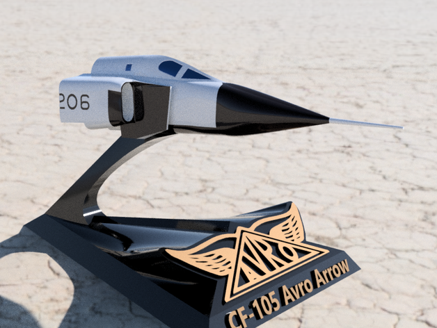 cf-105 avro arrow - rl-206 seção de nariz veículos 3D print model - Mito3D