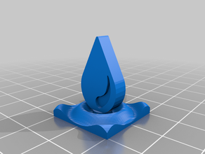 teardrop drop game token role playing water 3d print model - Mito3D