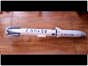 spacex bfr flying model rocket vehicles 3d print model - Mito3D