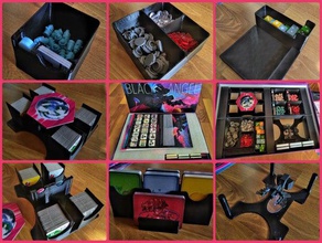 anjo negro organizador brinquedo & acessórios para jogos boardgame boardgames insere embutimento inserir o 3d print model - Mito3D