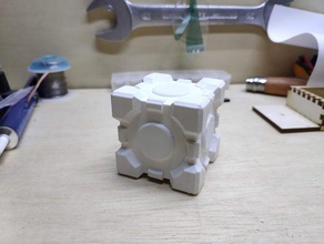 aperture science weighted companion cube storage box props 3d printing game portal portal2 2 prop 3d print model - Mito3D