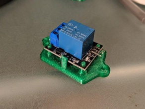 20x28 single-relay-Unterstützung - Elektronik relais relais-platine montieren Einzel-relais 3d print model - Mito3D