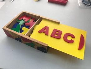 lid melissa & doug alphabet magnet box toy game accessories 3d print model - Mito3D