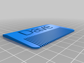 dave beard comb bathroom customized 3d print model - Mito3D