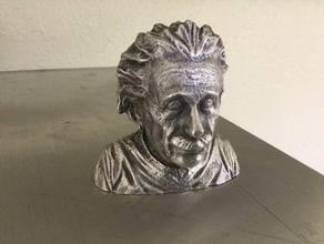 einstein pewter remix reverse mold maker sculptures casting metal 3d print model - Mito3D