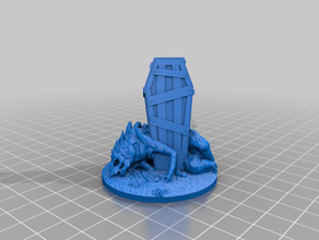 malifaux coffin marker toy & game accessories 3d print model - Mito3D
