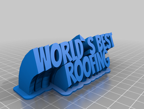 my customized sweeping 2-line name plate text wbr office 3d print model - Mito3D