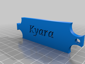 name key chain kyara 3d printing tag keychain 3d print model - Mito3D