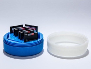 sd card capsule - threaded camera case holder memory sdcard 3d print model - Mito3D