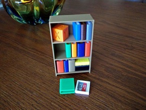 customizable tiny bookcase organization 3d print model - Mito3D