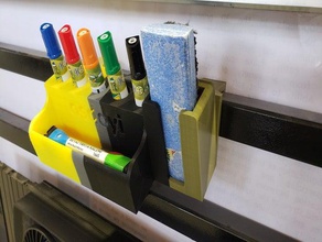 marker organizer organization dry erase holder whiteboard 3d print model - Mito3D