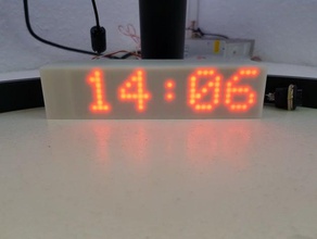led display max 7219 mqtt 3d printing clock 3d print model - Mito3D