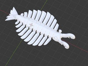 flexi anomalocaris a los animales flexible de juguete 3d print model - Mito3D