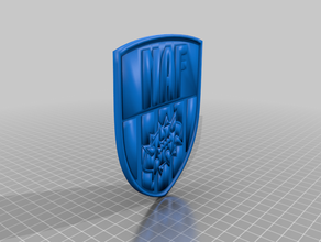 bb naf badge - multimaterial games bloodbowl blood bowl 3d print model - Mito3D