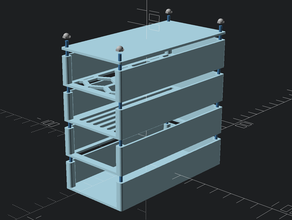 customizable project box diy customized openscad stackable storage 3d print model - Mito3D