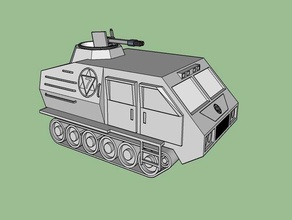 28mm landram models 28mmscale miniature battlestar galactica sci-fi science fiction scifi space tracked vehichle vehicle 3d print model - Mito3D