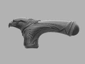 eagle maniglia di canna low poly sculture aquila la 3d print model - Mito3D