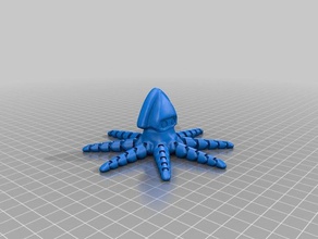 sevimli mini Kalamar yaratıklar eklemli 3d print model - Mito3D