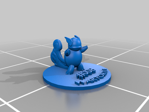 wartortle - hayır destekler Bankası video oyunları destek yok pokemon figürleri 3d print model - Mito3D