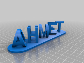 mon personnalisés à double blocs de lettre illusion les signes et logos personnalisé 3d print model - Mito3D
