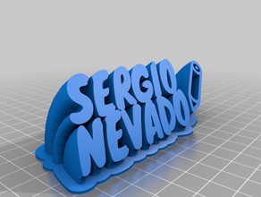 sergio nevado 2-nombre de la línea placa texto oficina personalizado 3d print model - Mito3D