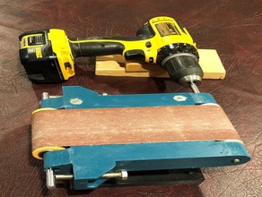 belt sander using drill foot pedal machine tools 3d print model - Mito3D