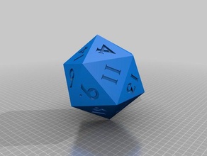 20 caras de los dados 3d print model - Mito3D