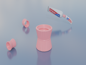 toothpaste refill cap bathroom ash tray gnamp dmcg 3d print model - Mito3D