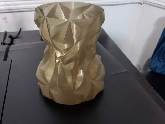 arredondado facetada vaso recipientes dsk001 3D print model - Mito3D