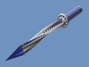 ekobots - three blade twisted dagger scans & replicas jagdkommando knife tri xin 3d print model - Mito3D