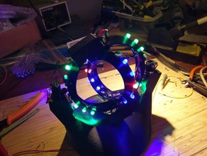 girando a luz de discoteca mecânico brinquedos eletrônica cardan diodo emissor spinner 3d print model - Mito3D