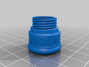 celtic end caps collapsing wand props 3d print model - Mito3D