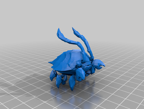 league legends scuttle crab optimierte Netz stehen Kreaturen Kreatur Liga leagueoflegends medium 3d print model - Mito3D