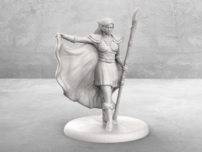 elven mage tabletop miniature toys & games critical role dnd dungeons dragons elf fantasy game gloomhaven humanoid magic magician mini pathfinder rpg sorcerer staff warhammer witch 3d print model - Mito3D