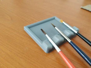 utilizzare un pennello titolare strumenti di disegno anti-rollio modello pittura il organizzatore stand 3d print model - Mito3D