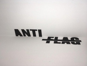 anti-bandiera americana primavera logo segni e loghi politica punk 3d print model - Mito3D