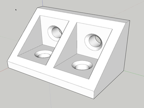 cabinet corner block diy carpentry countersunk 3d print model - Mito3D