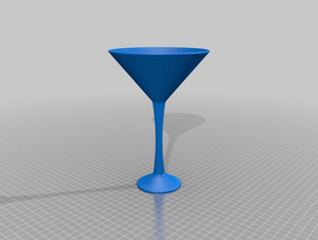 martini glass kitchen & dining 3d print model - Mito3D