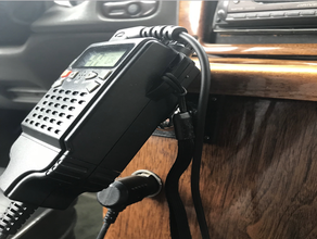 backplate wuteku magnetic mobile phone dash mount - cb radio ham walkie talkie like baofeng midland 42 cbradio hamradio holder 3d print model - Mito3D