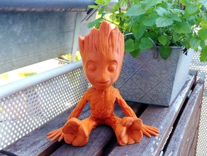 smiling baby groot planter models do not want no more groots smile 3d print model - Mito3D