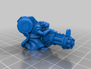 ratmen gatling gunner alternative build toys & games age sigmar clan skryre skaven warhammer 3d print model - Mito3D