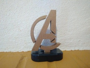 marvel avengers logo stand signs & logos 3d print model - Mito3D