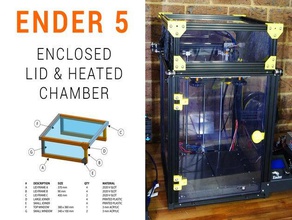 ender 5 enclosed lid handle 3d printer parts enclosure ender5 heated chamber 3d print model - Mito3D