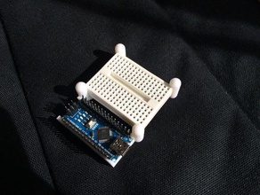 support nano & mini breadboard electronics arduino mount 3d print model - Mito3D