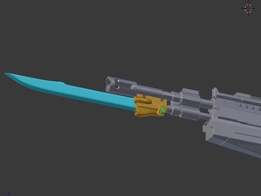 halo 5 - fusil d'énergie épée baïonnette v1 le costume bataille de l'énergie l'épée à 3d print model - Mito3D