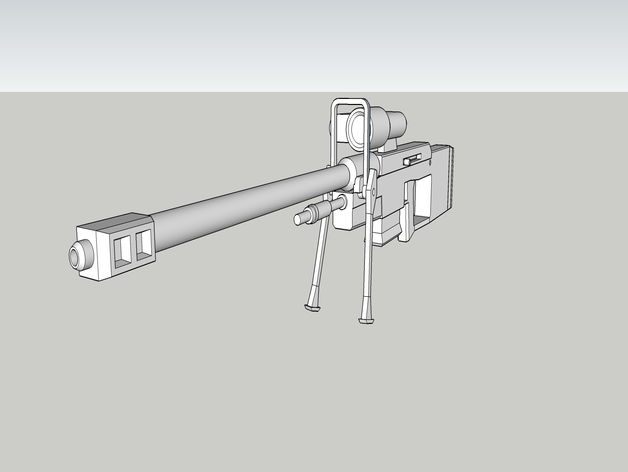 halo combat evolved fusil de sniper L'impression 3d 3D print model - Mito3D